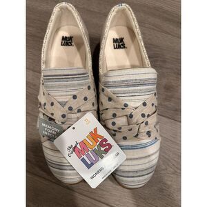 The Original MUK LUKS Womens Beige Casual Flats NWT Size 11